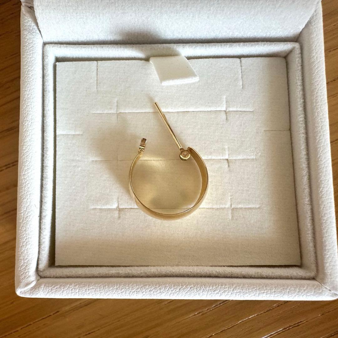 K18 ムーンピアス　フープピアス　月甲　5×13 片耳