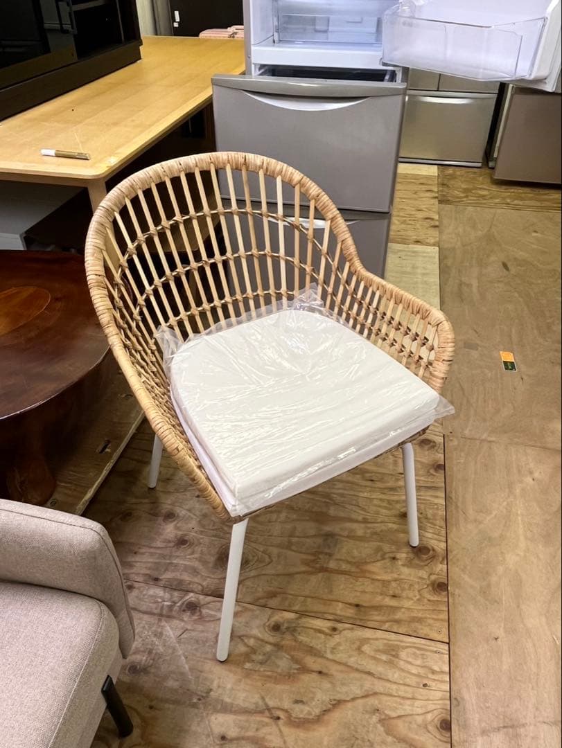 IKEA ニルソーヴェ チェア ダイニングチェア 籐の椅子 クッション