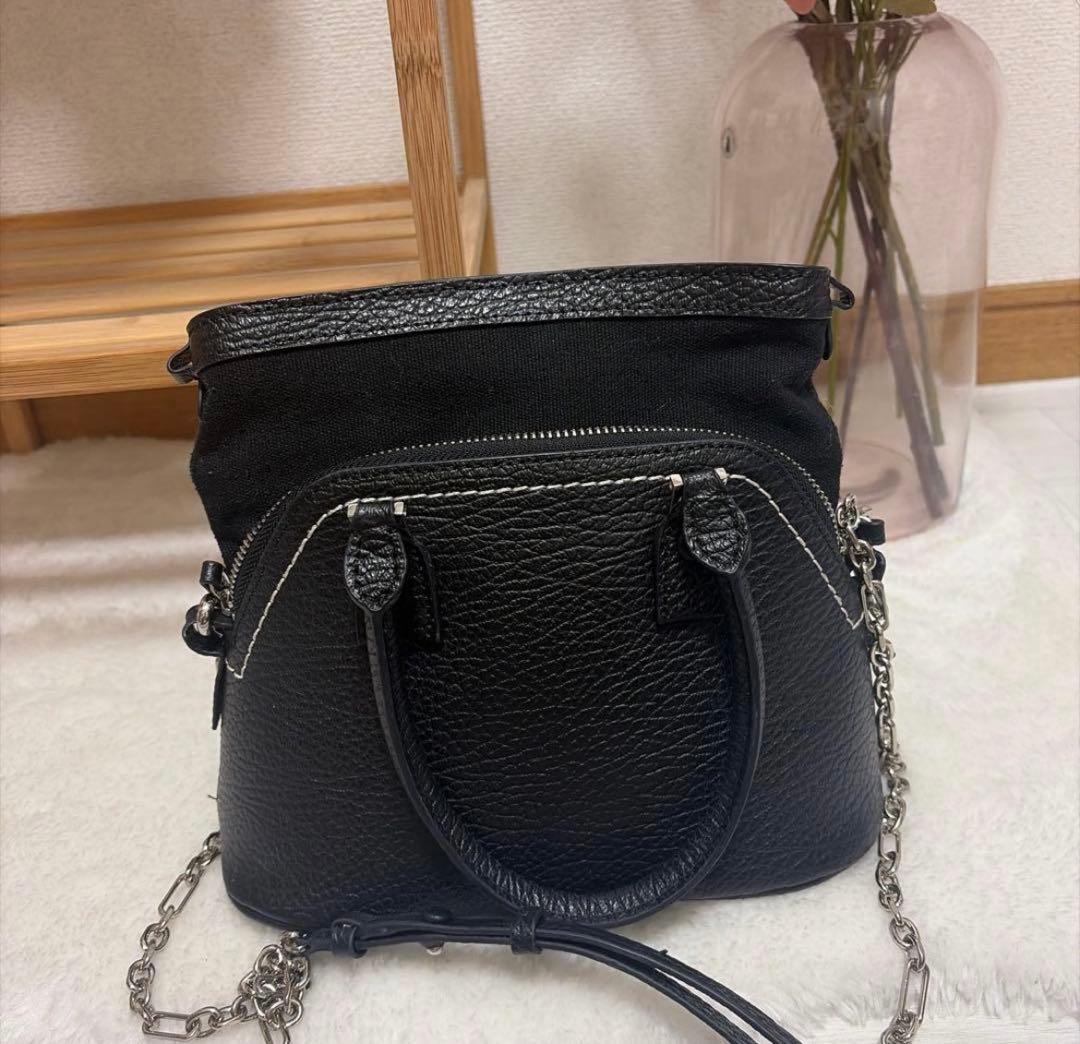 マルジェラ ショルダーバッグ　2way ブラック 5AC マイクロ