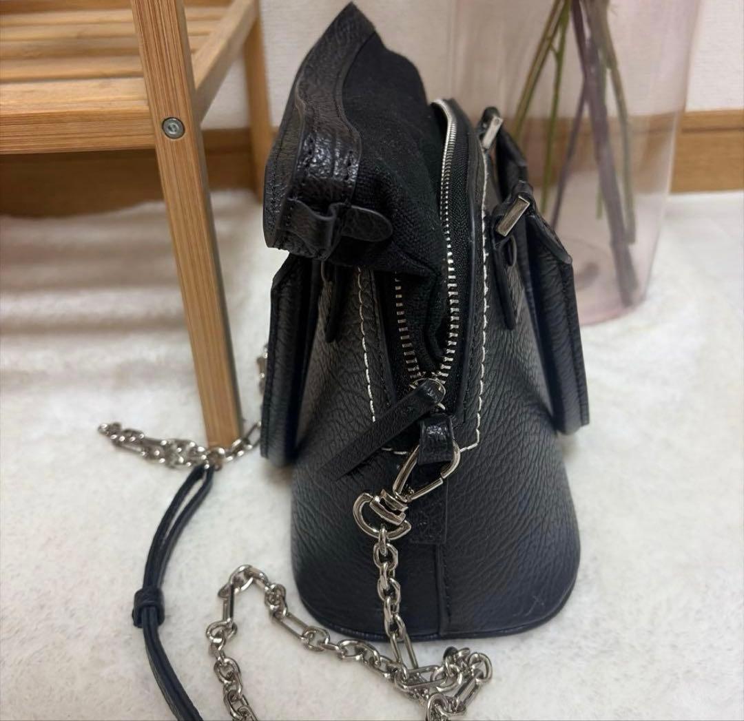 マルジェラ ショルダーバッグ　2way ブラック 5AC マイクロ