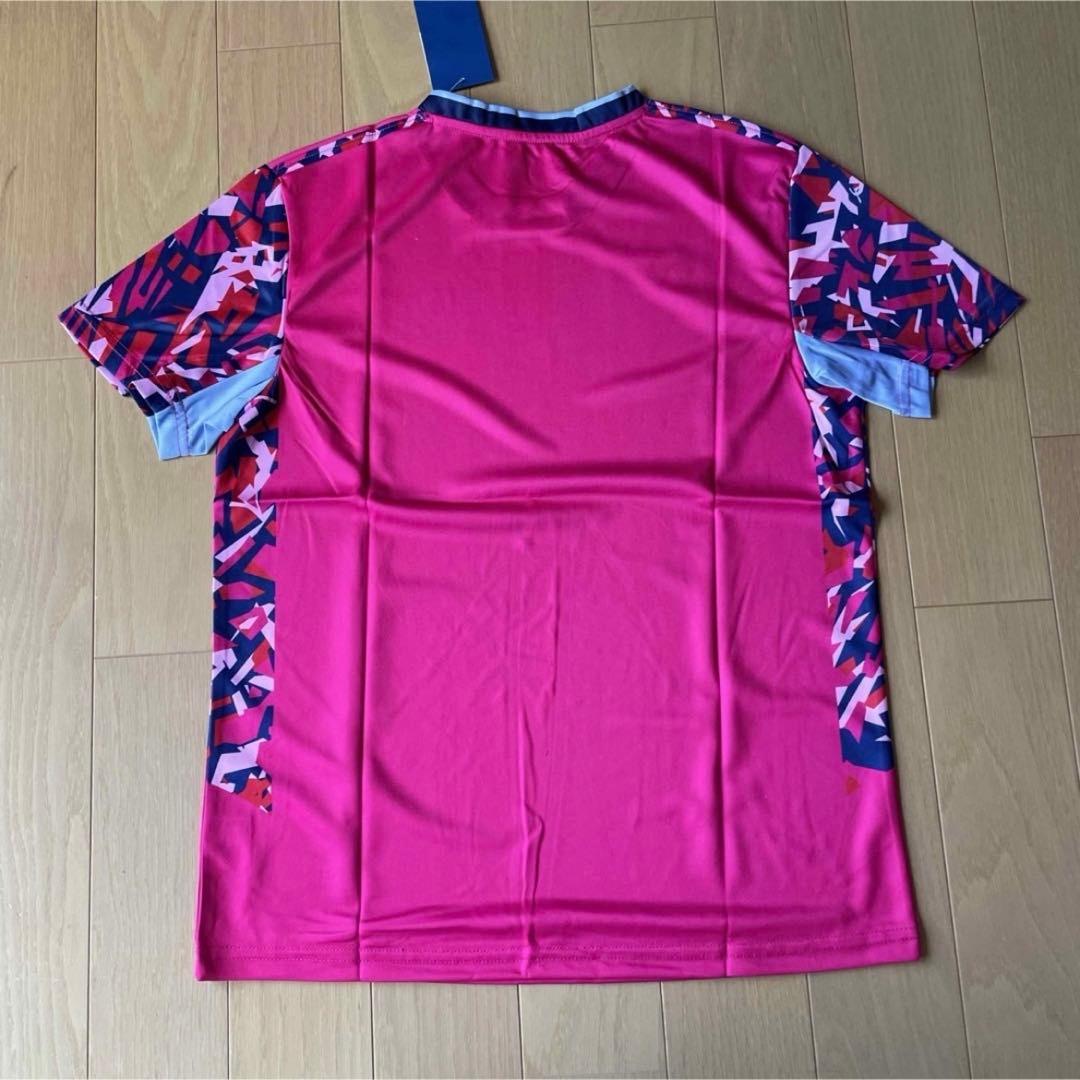 ヨネックスYONEX バド＆テニスゲームシャツ　新品　サイズLベリーピンク