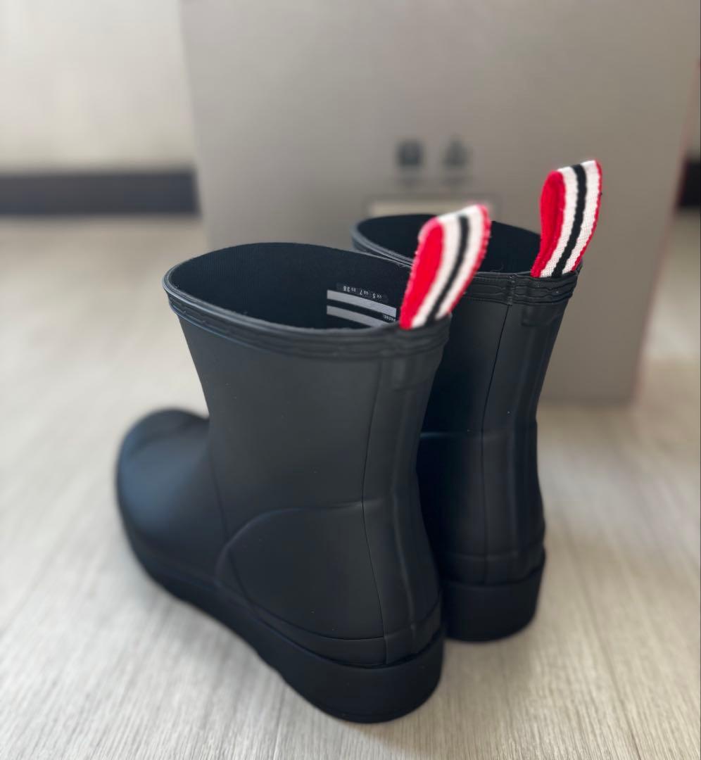 本日限定SALE‼️HUNTER ハンター ブラック ショートレインシューズ箱入り
