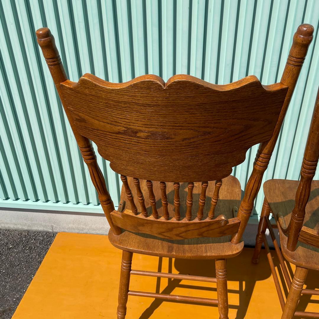 シンリー Shin Lee 2脚セット　ダイニング　椅子 チェア　彫刻 オーク材