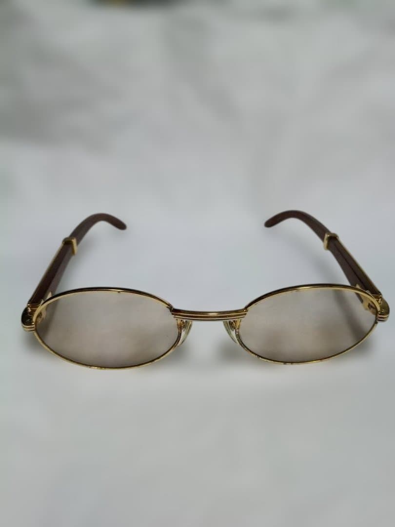 cartier カルティエ ジベルニ サングラス ウッド 140b 53■22