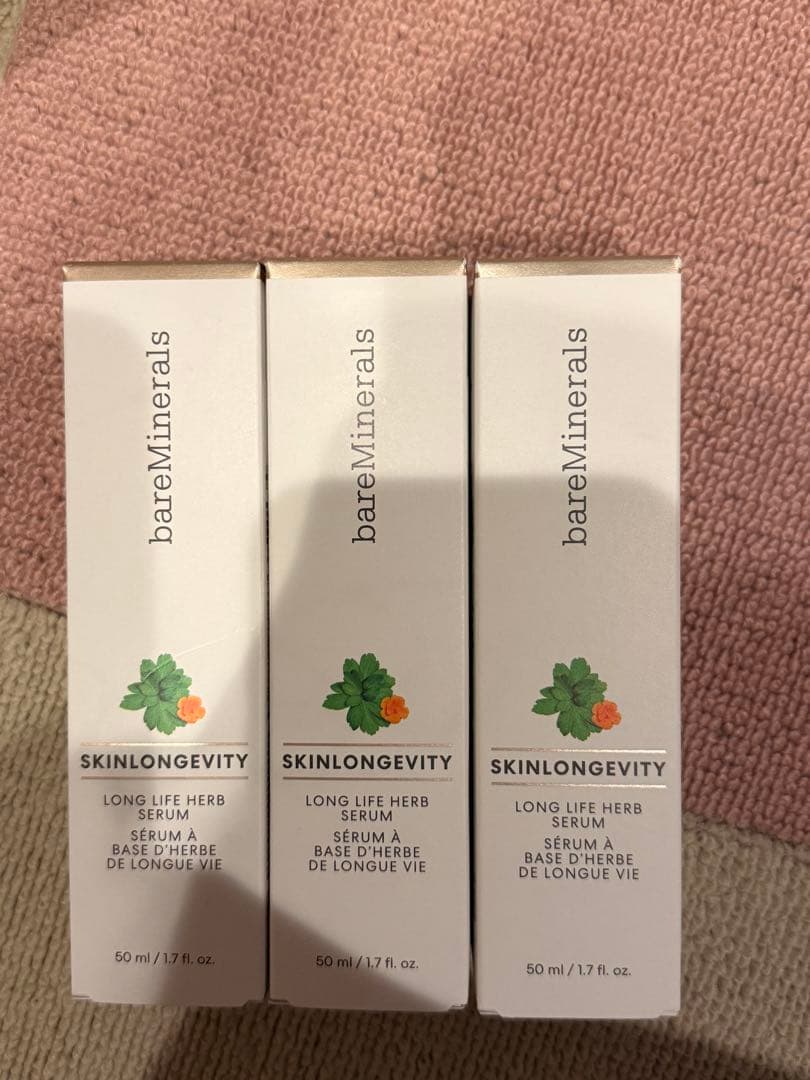 ベアミネラル スキンロンジェヴィティ ロングライフハーブ セラム 50mL3個