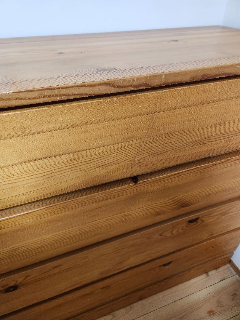 無印良品　パイン材 4段　チェスト