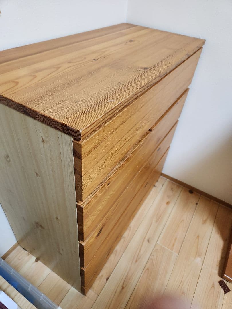 無印良品　パイン材 4段　チェスト