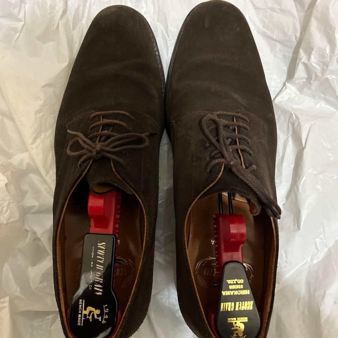 スコッチグレインスエードダークブラウン革靴26 1/2