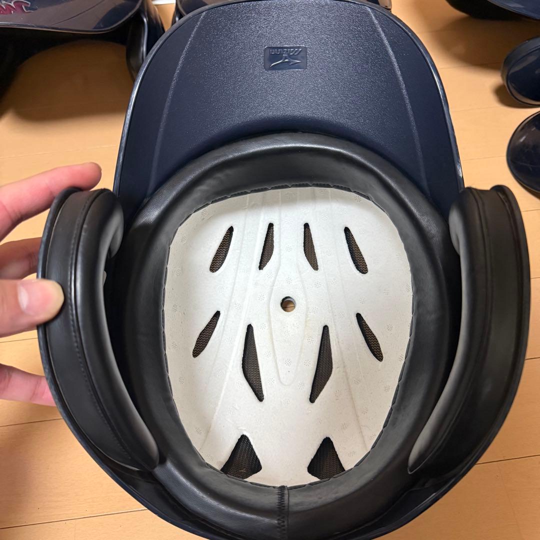 Mizuno 軟式　ヘルメット 7個セット　ネイビー （ゼット収納袋付き）