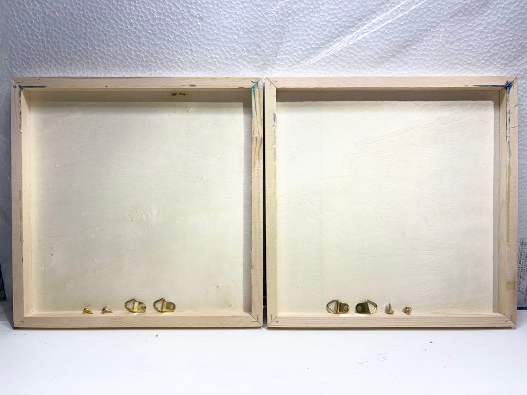 オーシャンアート　別々にも飾れる　合わせて横48㎝縦24㎝　壁掛け金具付き