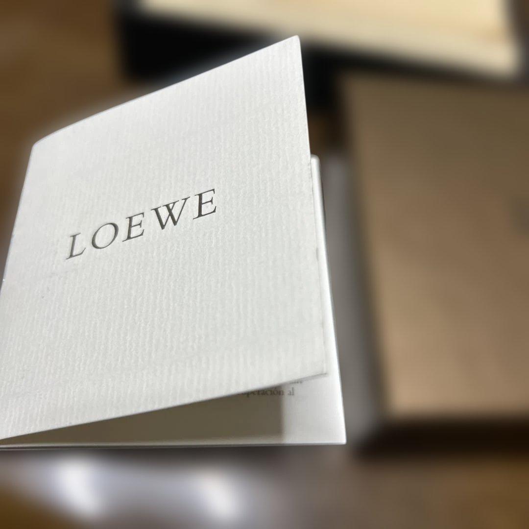 未使用　箱入りロエベ　カードケース　名刺入れ　アナグラム　レザー　ブラック