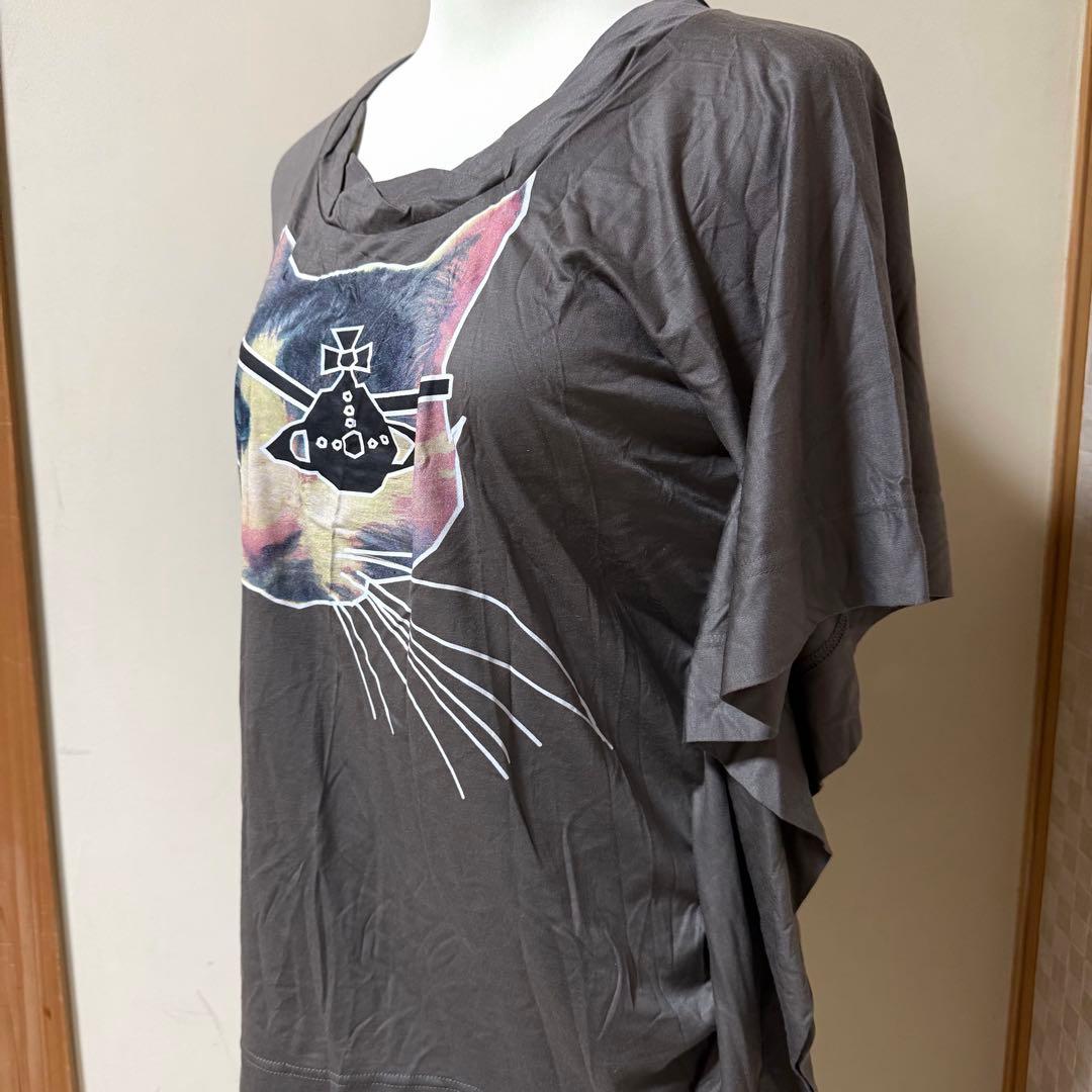 未使用★Vivienne Westwood 眼帯猫 オーブ半袖 変形 チュニック
