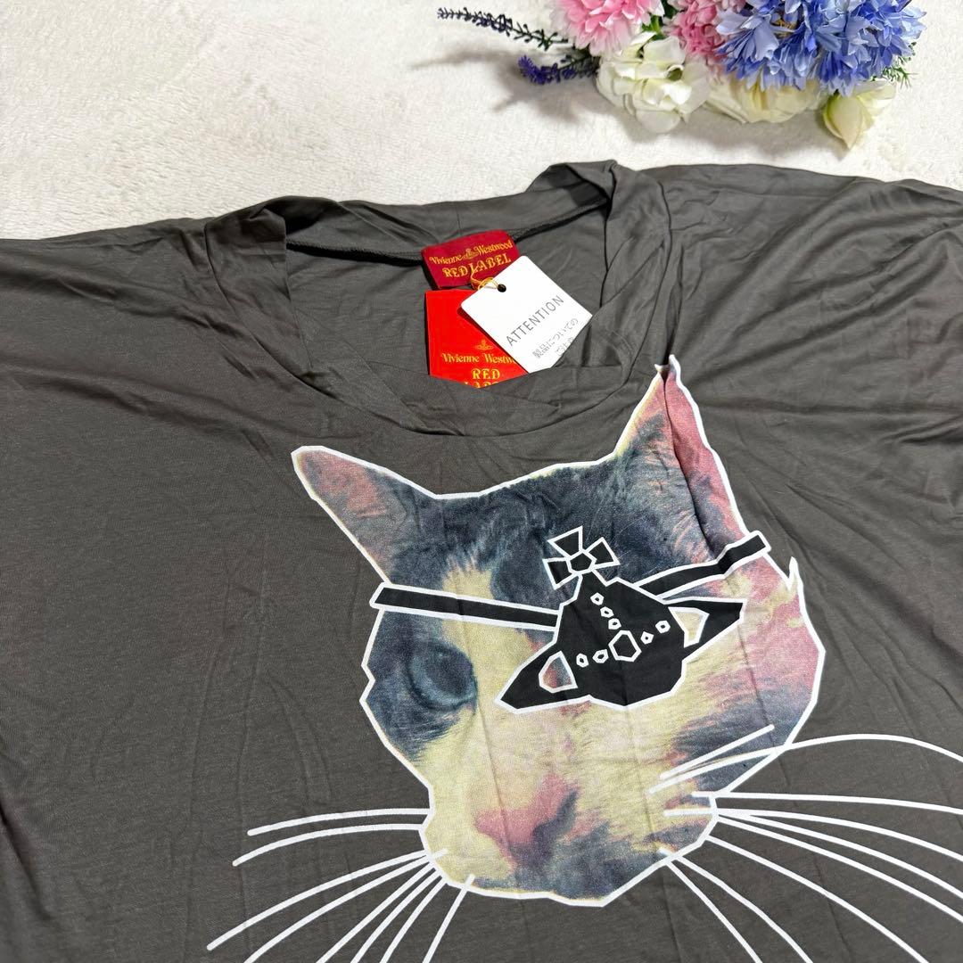 未使用★Vivienne Westwood 眼帯猫 オーブ半袖 変形 チュニック