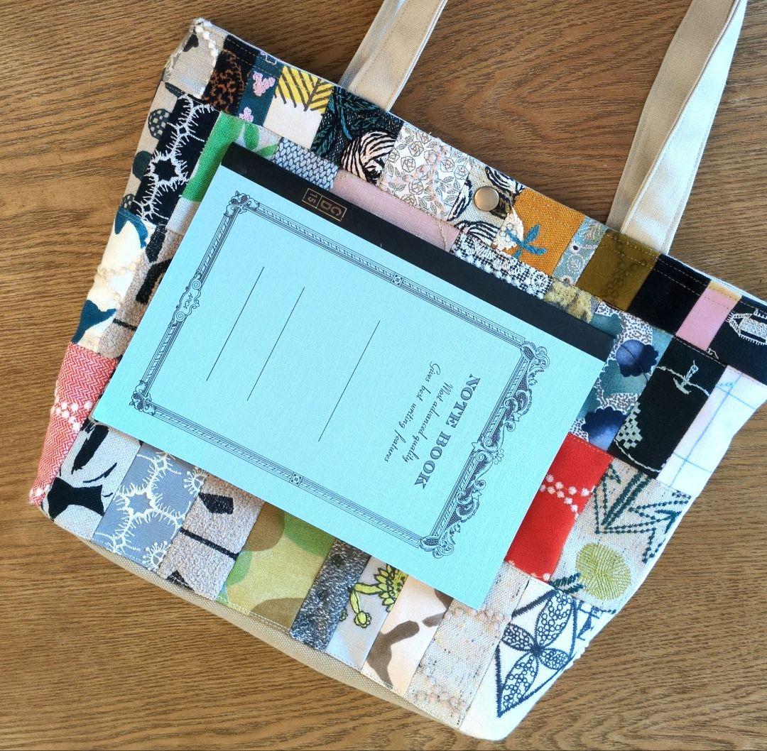 大きなパッチワークトートバッグ＊ミナペルホネン