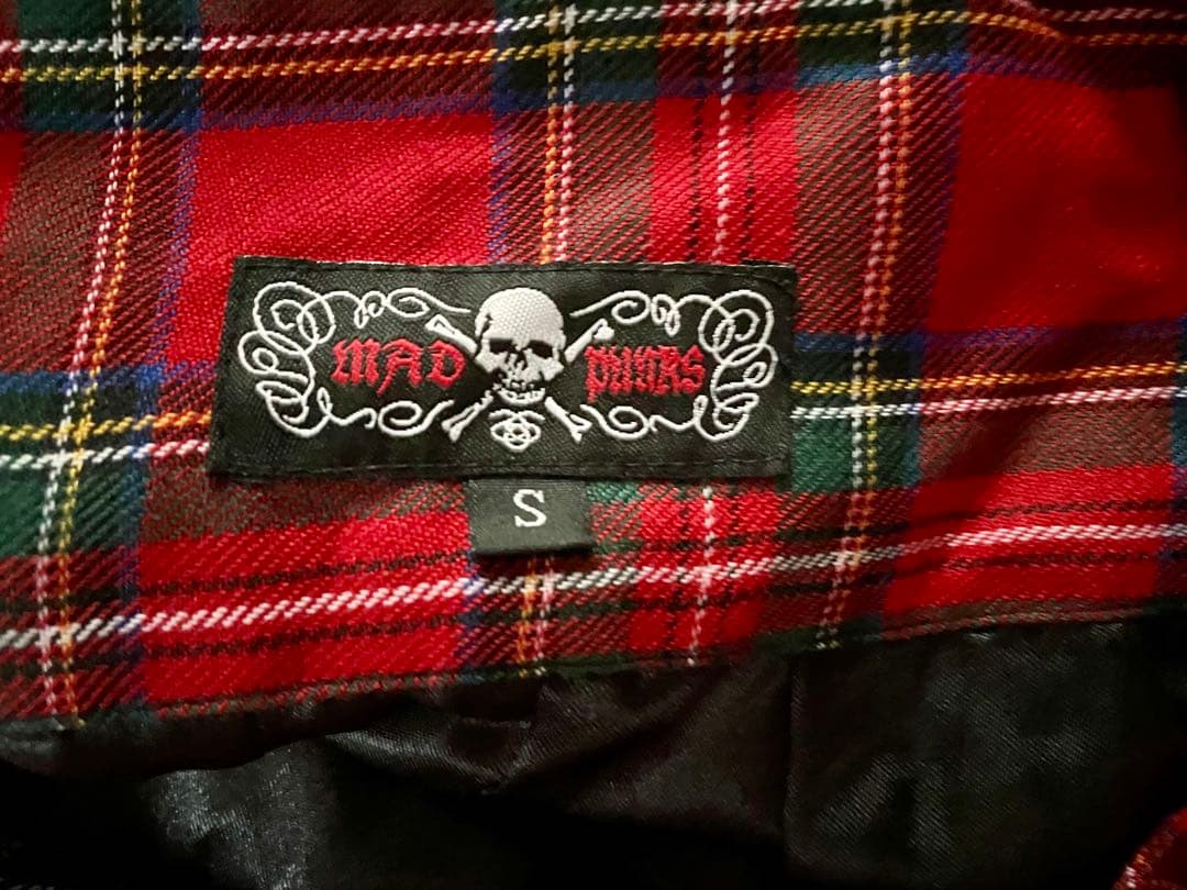 MAD PUNKS 赤チェック柄ミニスカート Sサイズ タグ付き