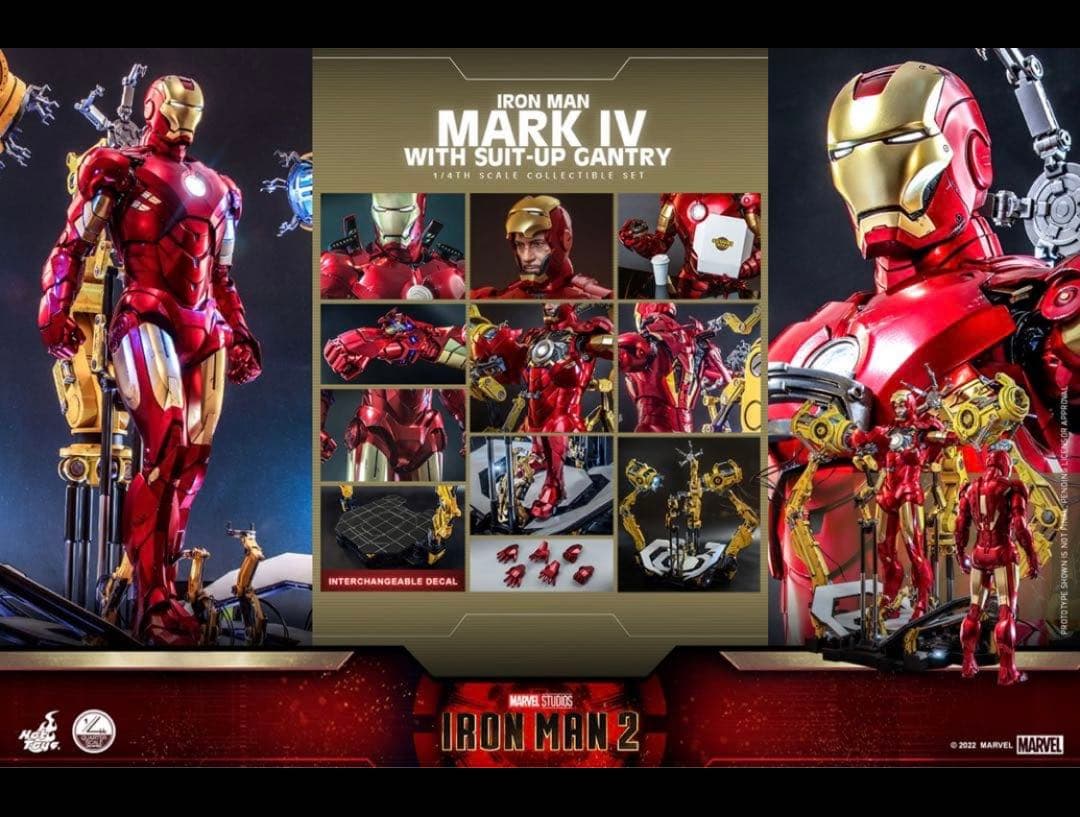 ホットトイズ　1/4　アイアンマン マーク4　パワードスーツ装着機付き