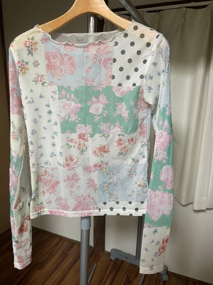 poppy シースルートップス　パッチワーク