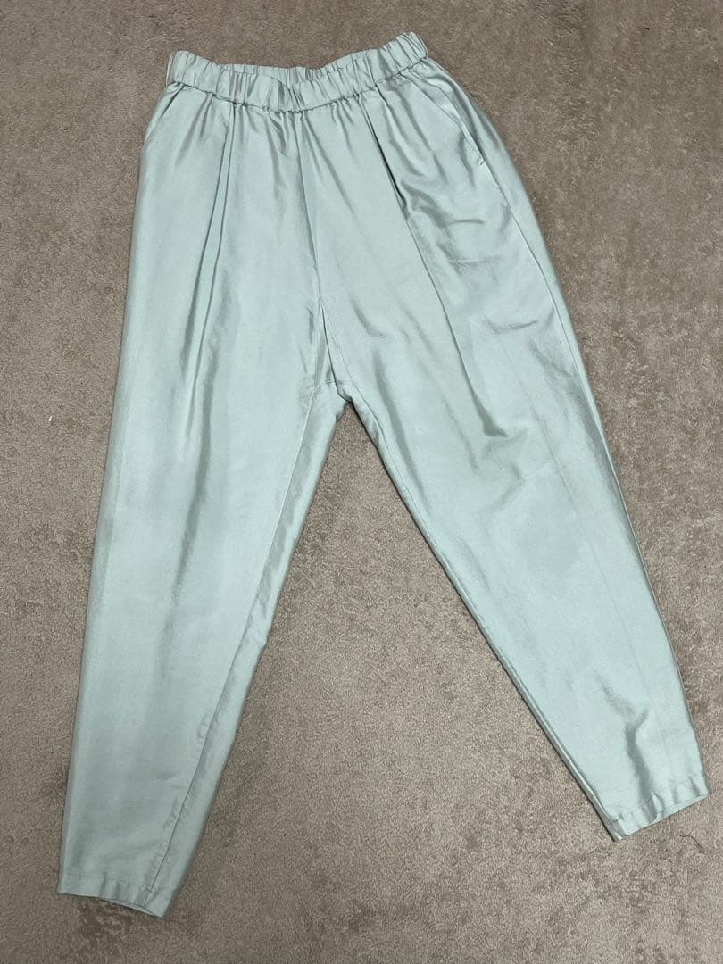 humoresque/ ミントグリーン カジュアルパンツ タック入り