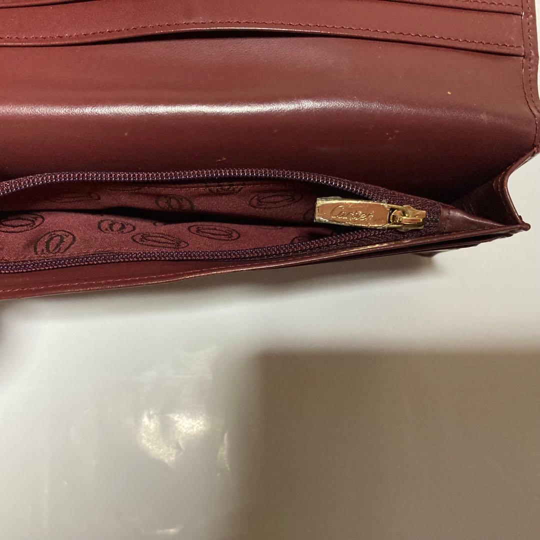 Cartier バーガンディレザー長財布