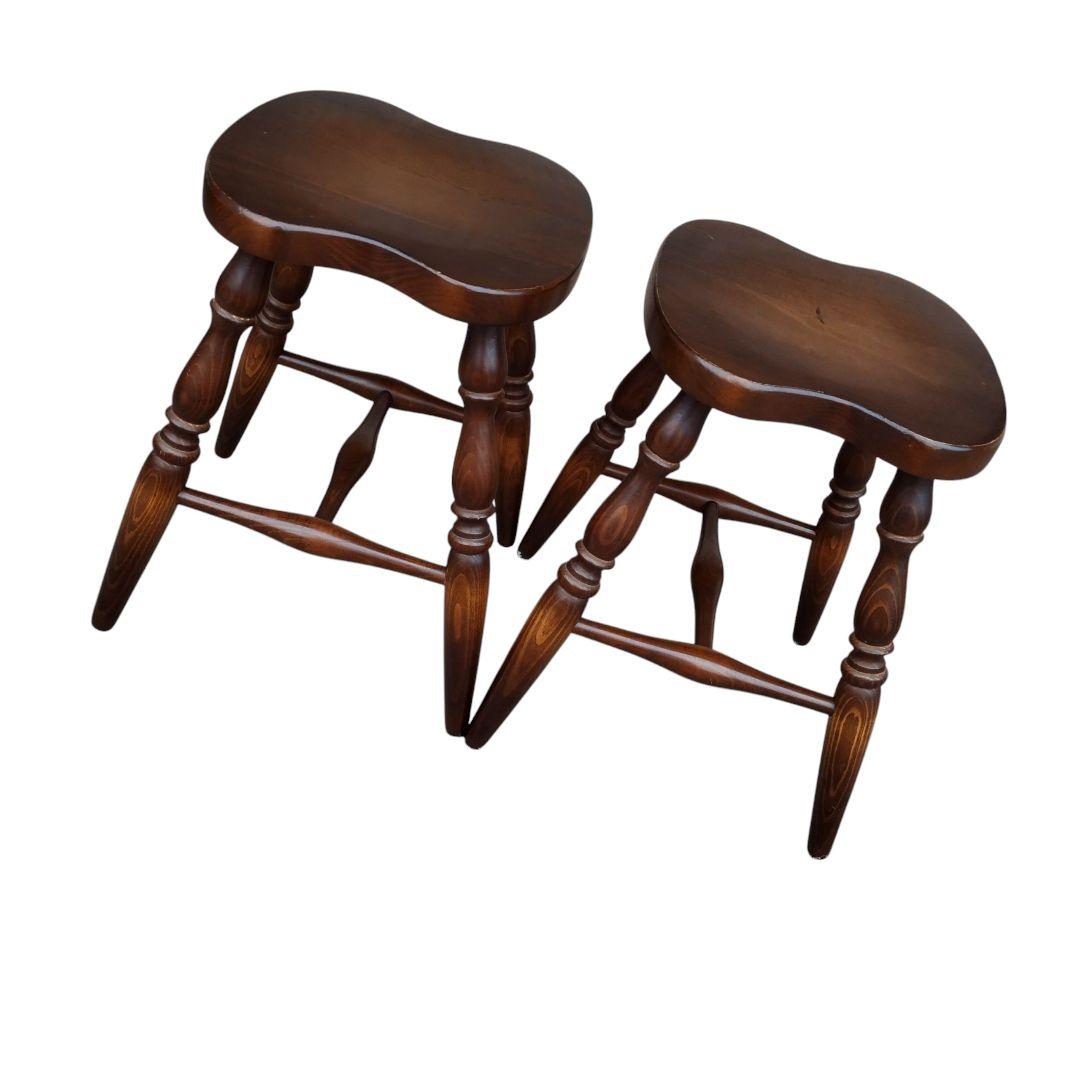 飛騨産業 キツツキマーク スツール 椅子 イス 2脚セット