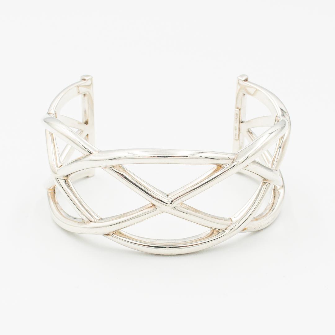 ティファニー ケルティック ノット ワイド カフ バングル シルバー