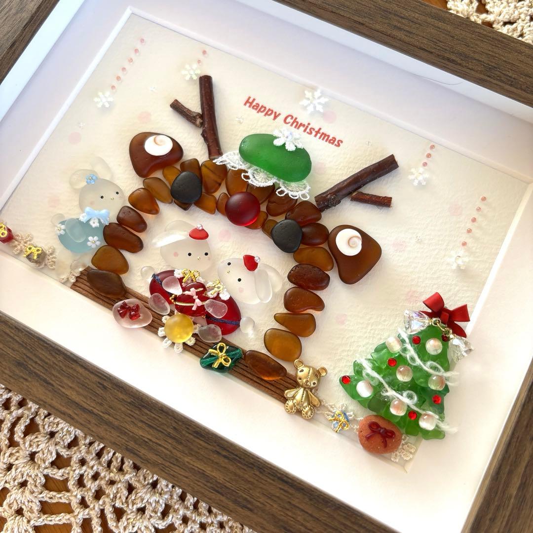 シーグラスアート❁クリスマスオーナメント❁