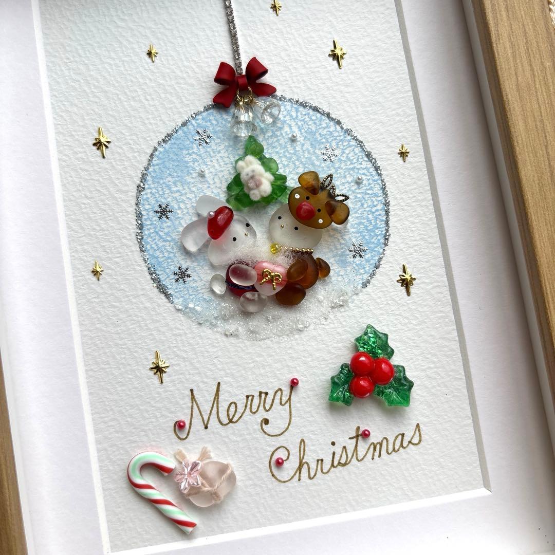 シーグラスアート❁クリスマスオーナメント❁