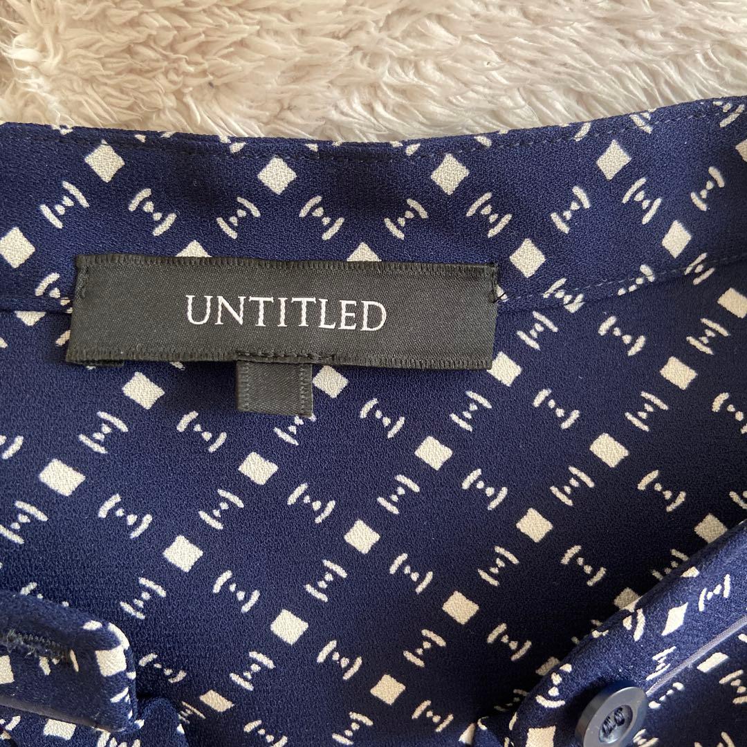 UNTITLED 【細見えが叶う】チェーン柄 プリントワンピース