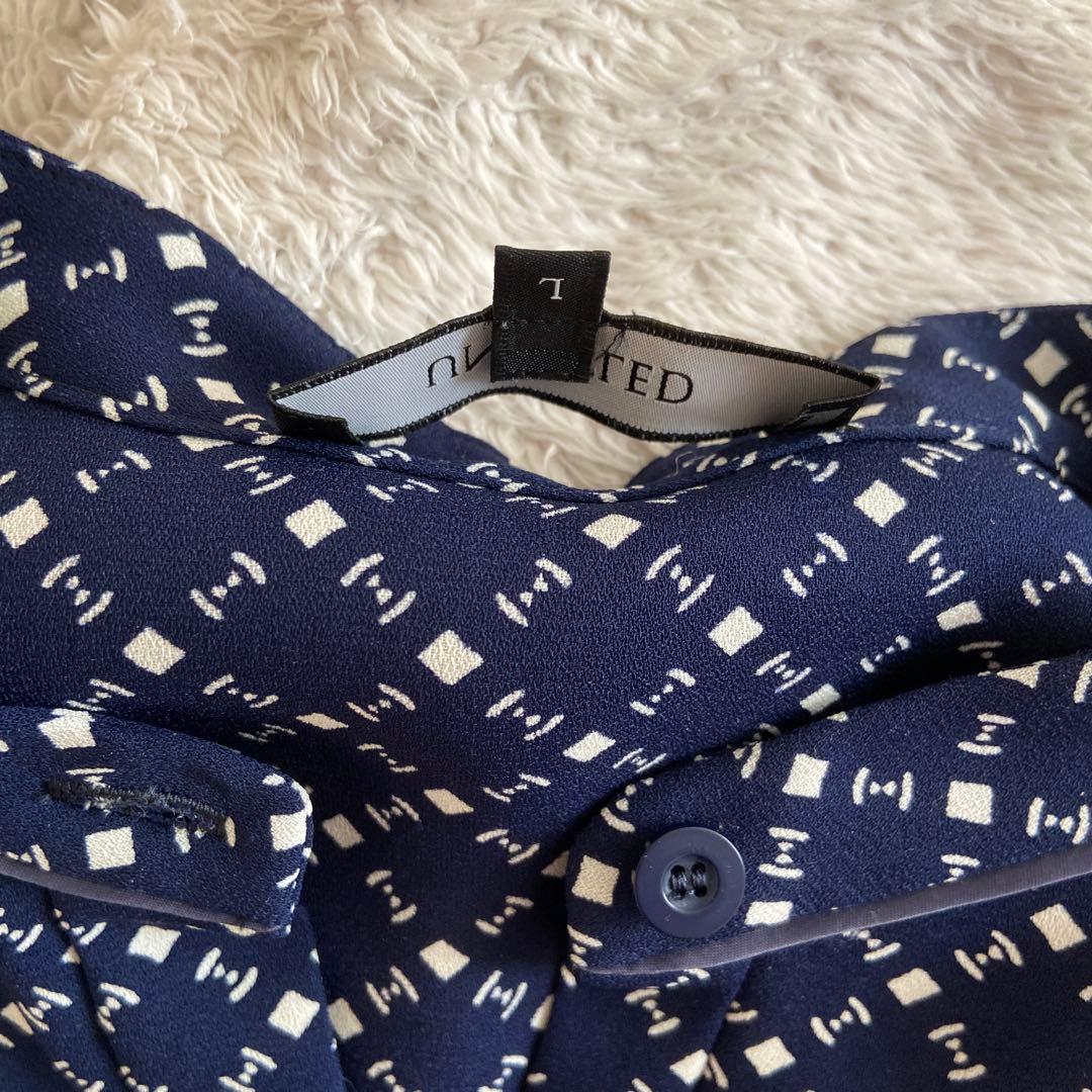 UNTITLED 【細見えが叶う】チェーン柄 プリントワンピース