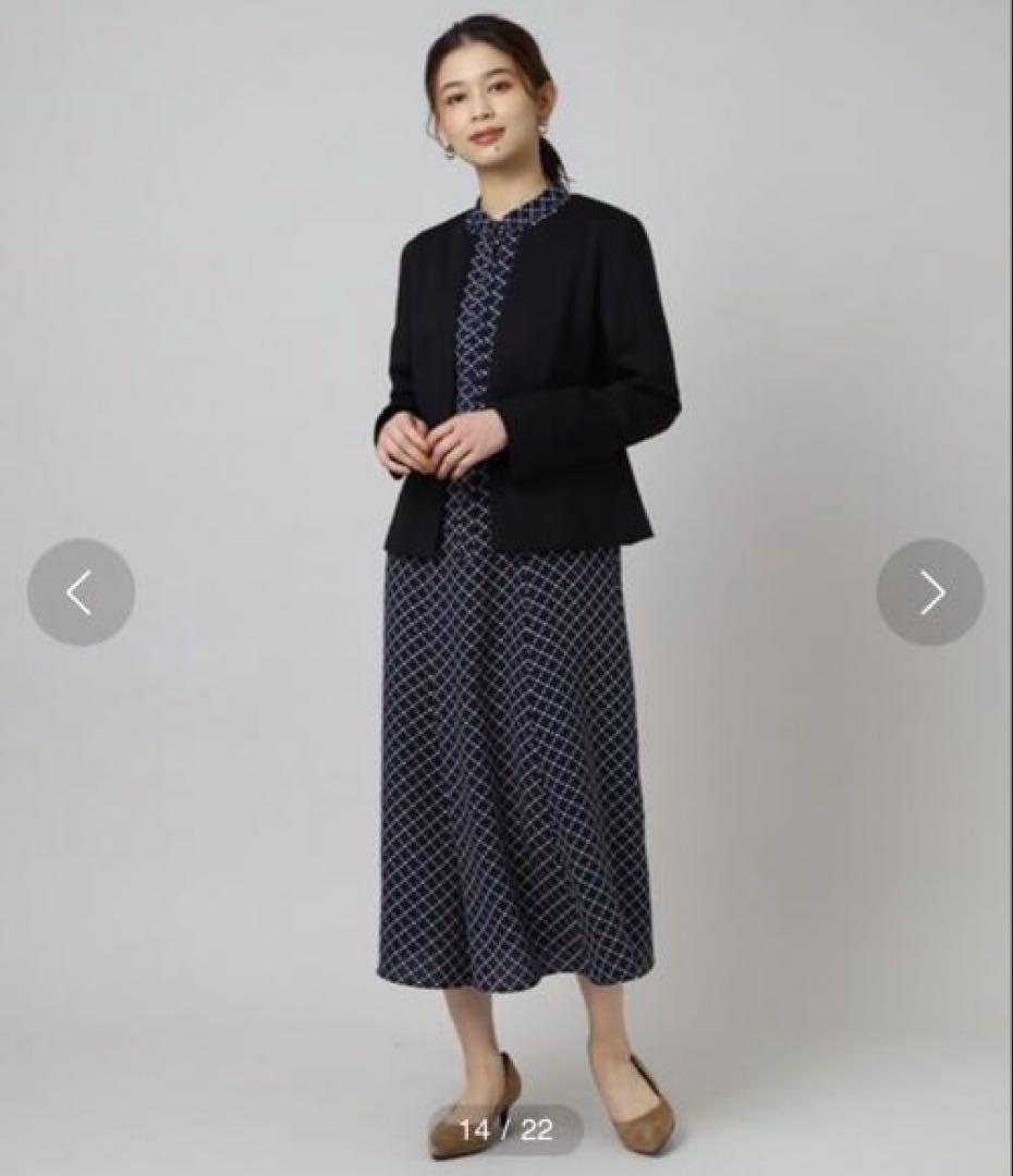 UNTITLED 【細見えが叶う】チェーン柄 プリントワンピース