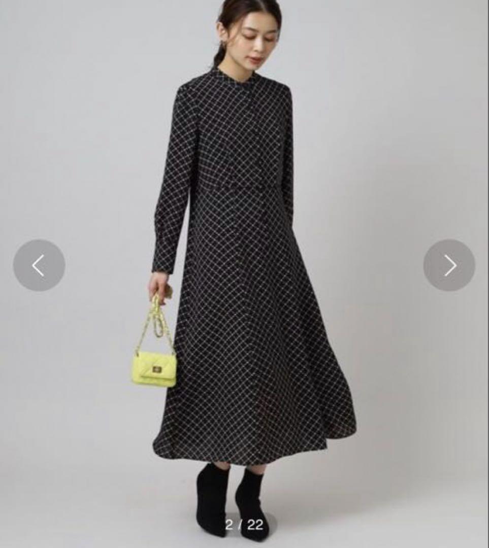 UNTITLED 【細見えが叶う】チェーン柄 プリントワンピース