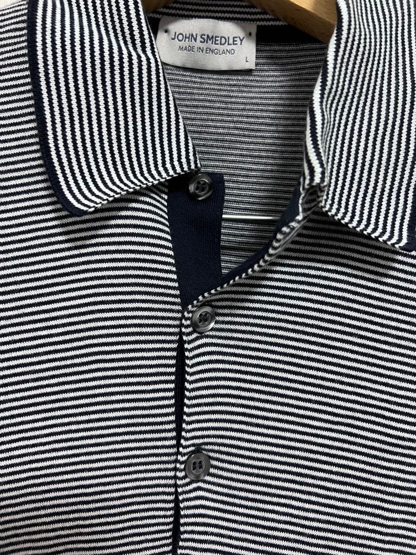 JOHN SMEDLEY ボーダーポロニット半袖