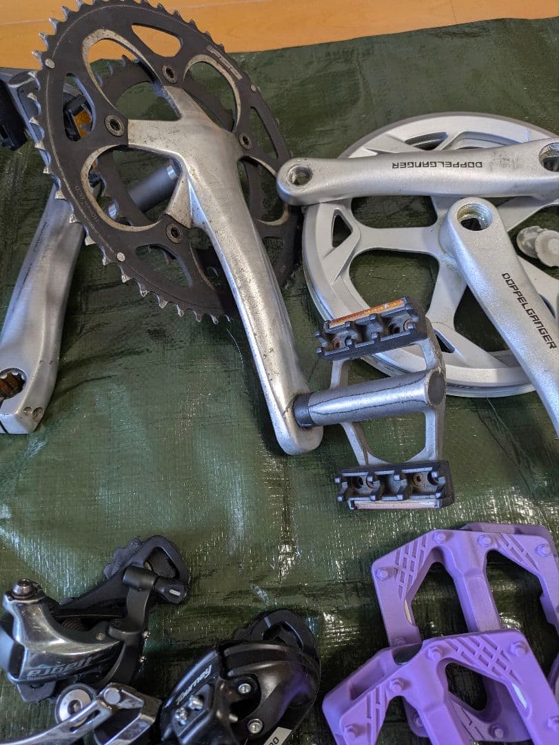 ジャンク自転車　ロードバイク　パーツ　部品　セット