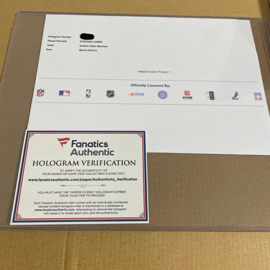ステフィンカリー直筆サイン入りフォト　stephencurry