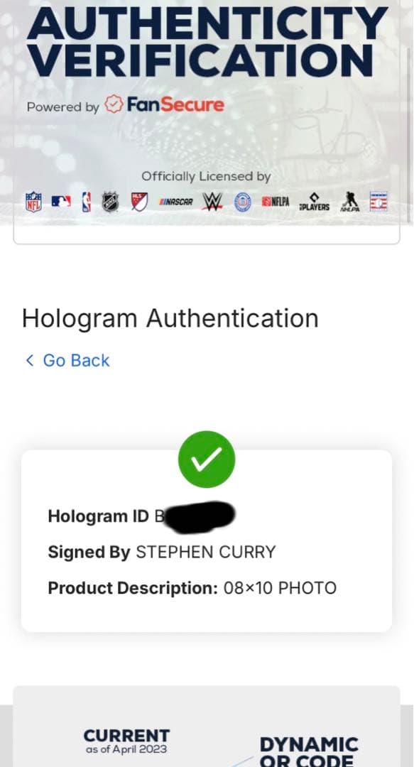 ステフィンカリー直筆サイン入りフォト　stephencurry