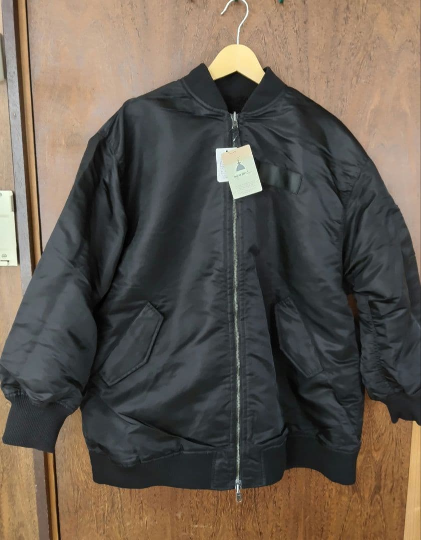 新品 ニコアンド niko and リバーシブルロングMA-1ジャケットコート