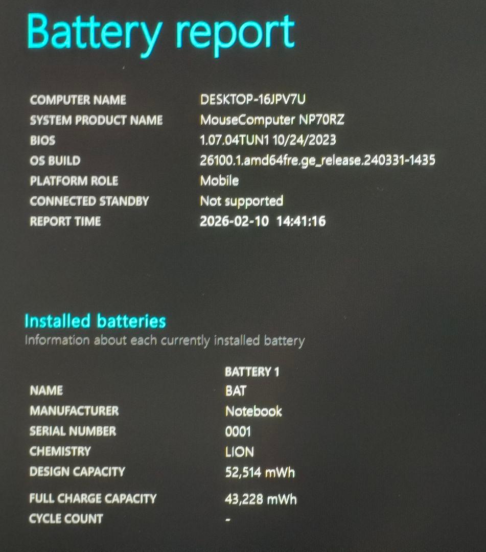Windowsノート本体 iiyama LEVEL/Core i7 13700H/32GB+1TB