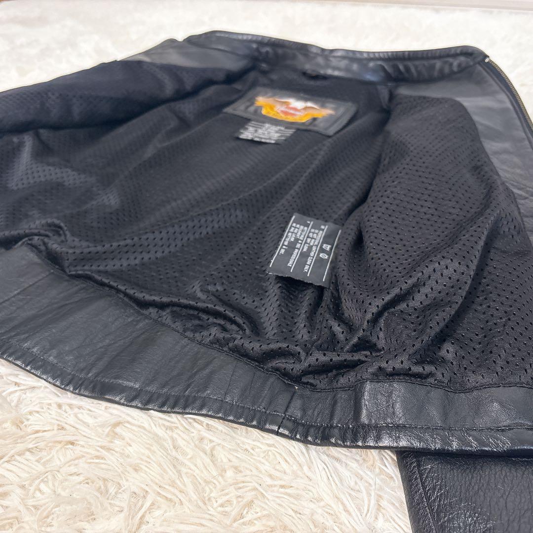 ✨美品✨ ハーレーダビッドソン シングルライダース レザージャケット 立体ロゴ