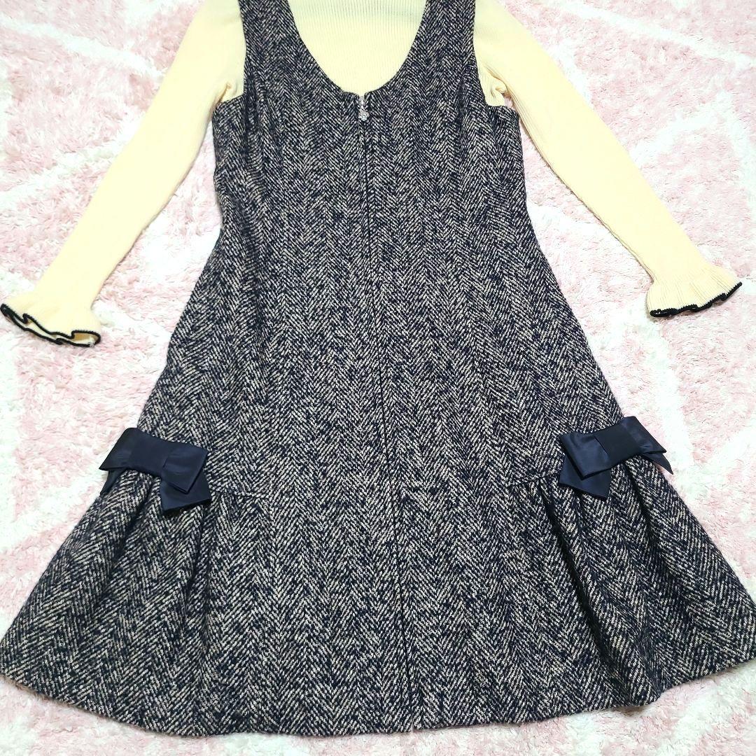 【本日限定価格】M'S GRACY　ツイード風ジャンパースカート 38　美品