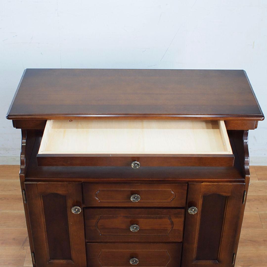 カリモク　電話台FAX台キャビネットコロニアル