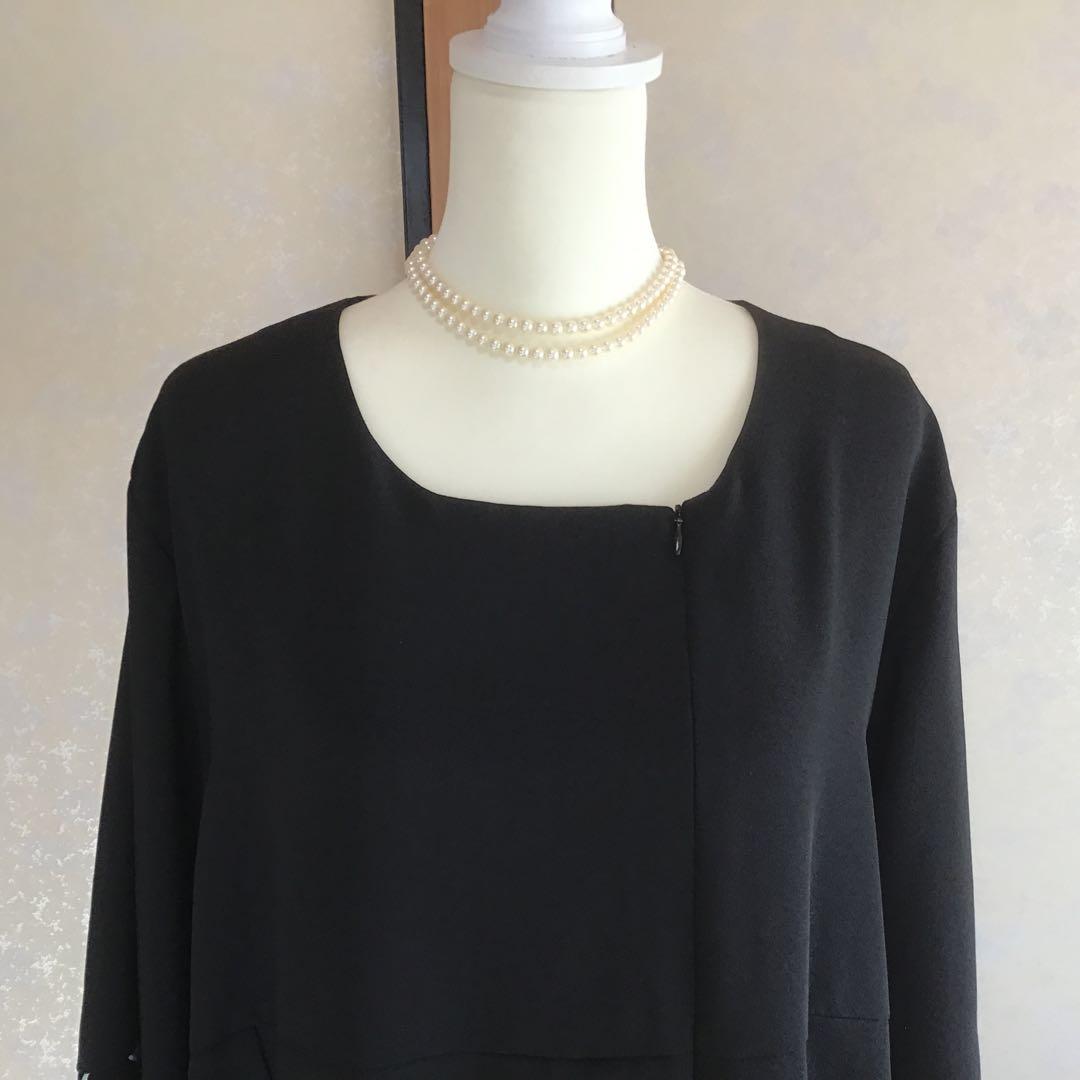 留袖リメイクワンピース❣️着丈123 4L