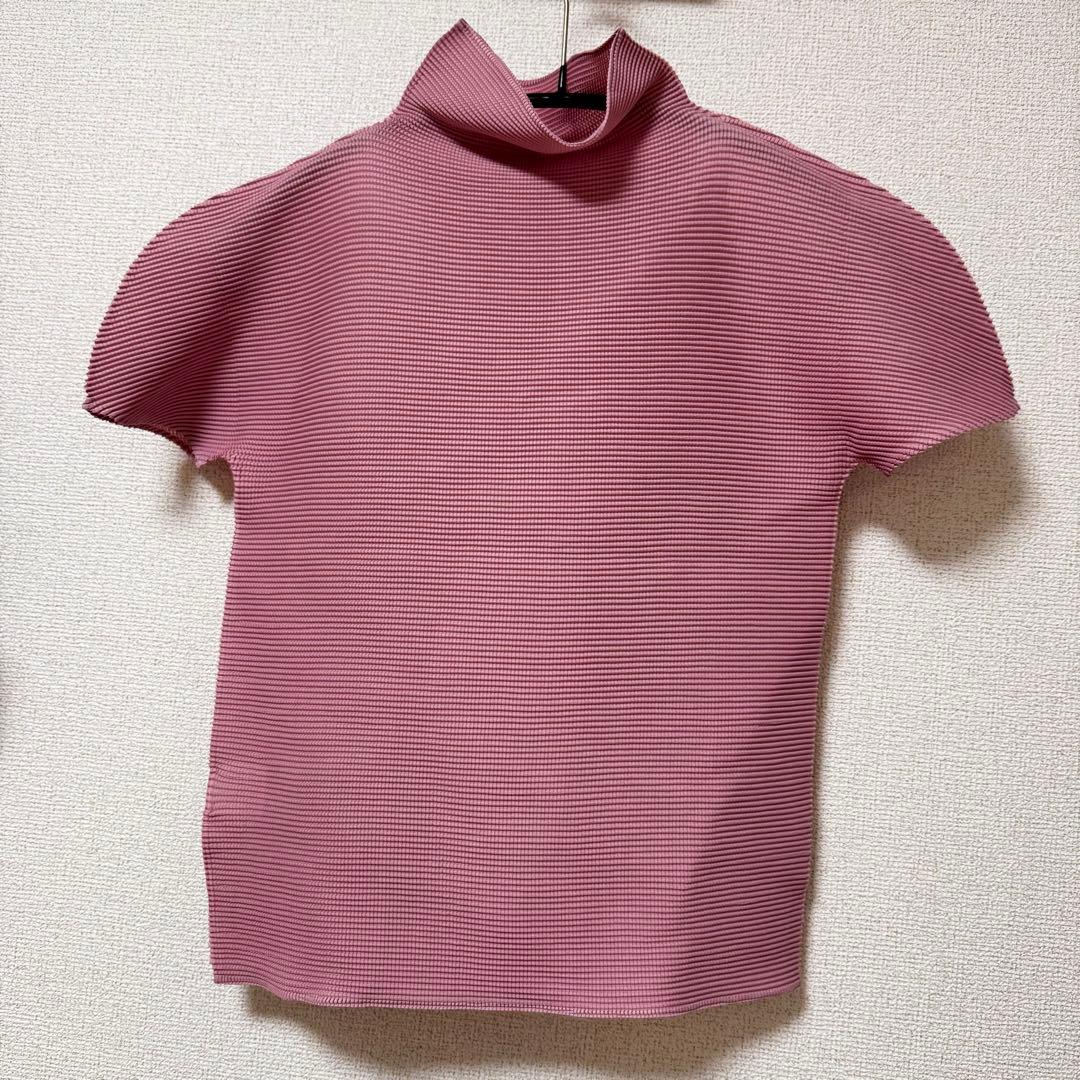 me ISSEY MIYAKE ボックスプリーツカットソー ピンク