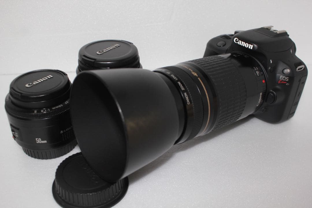 一眼レフカメラ/canon kiss x7標準&望遠&単焦点トリプルレンズセット