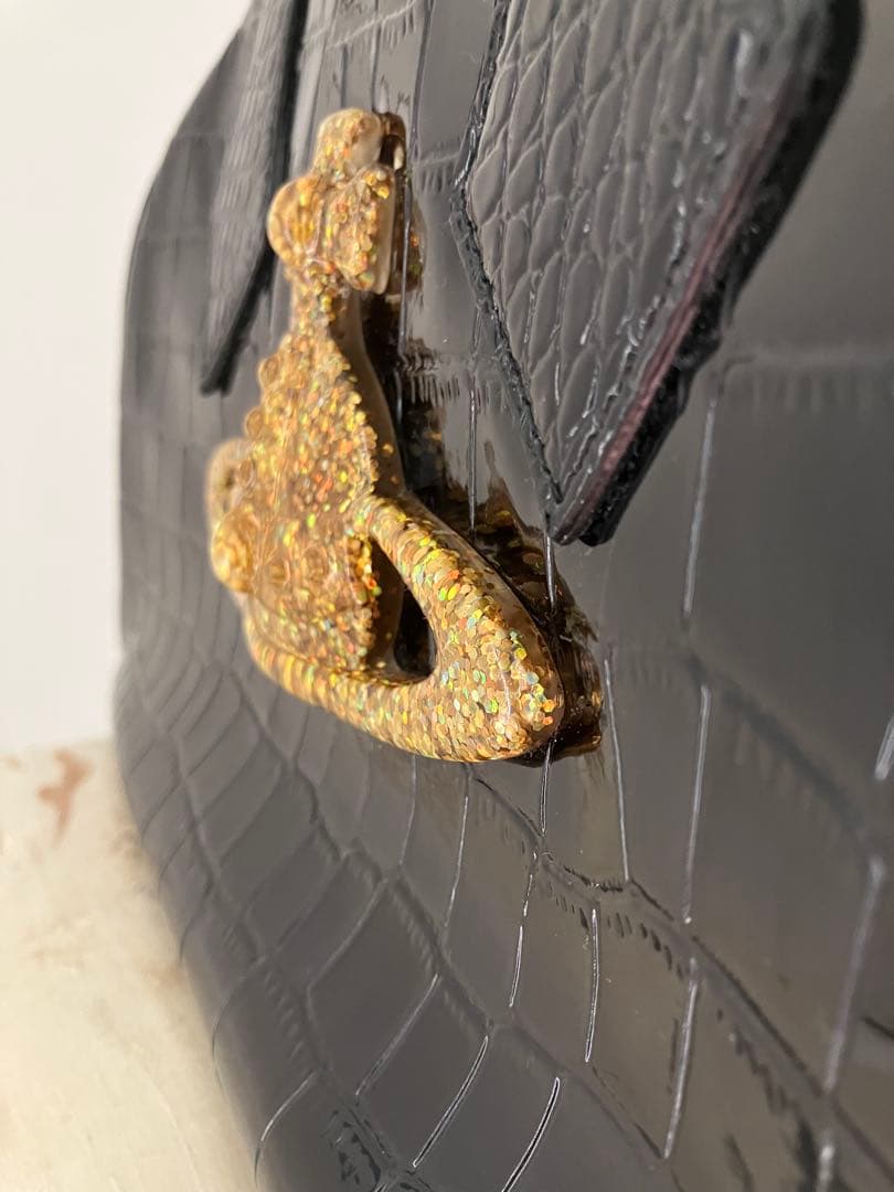 Vivienne Westwood ブラックハンドバッグ　オーブ