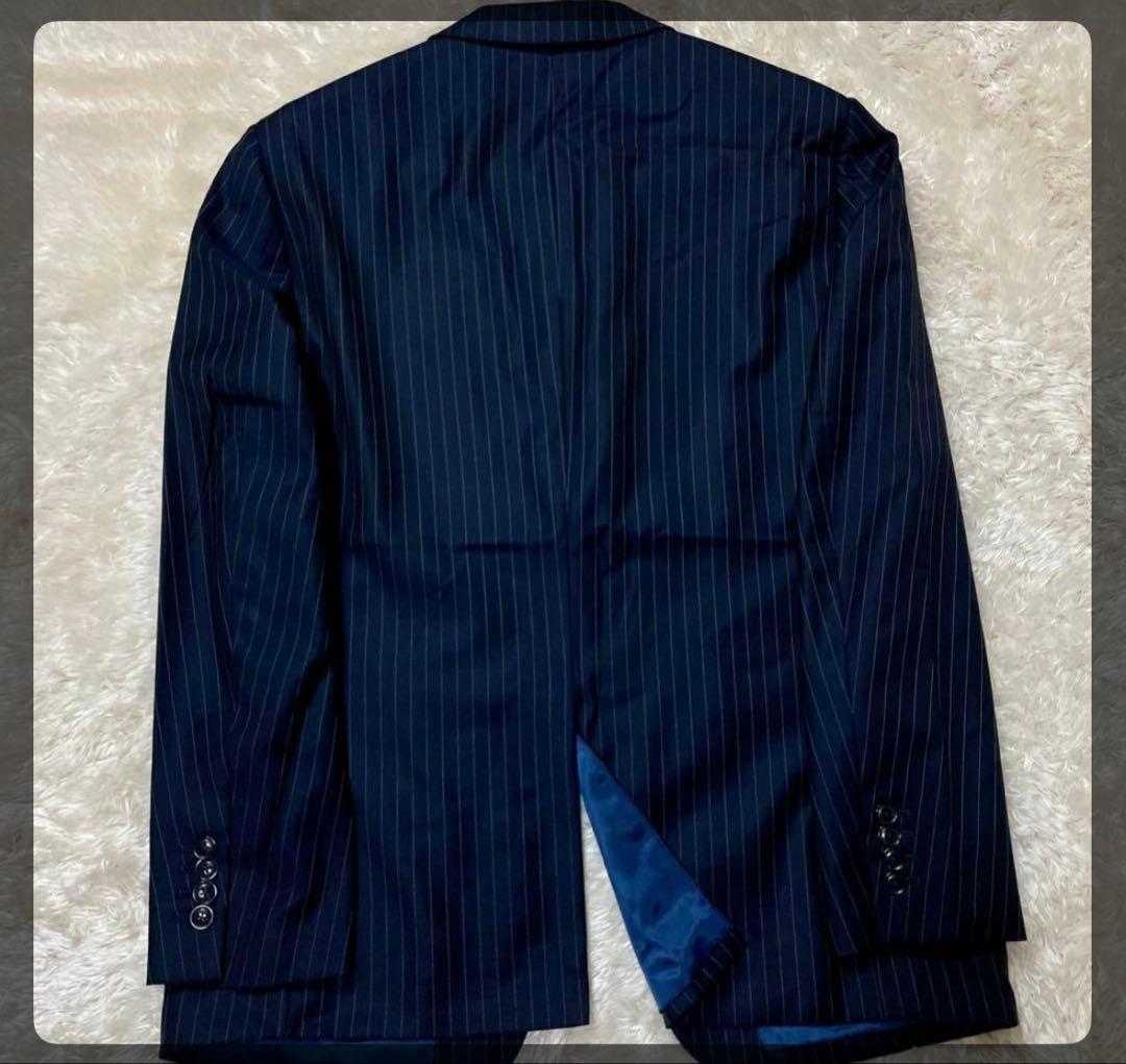 Loro Piana ネイビー ストライプ ビジネススーツ