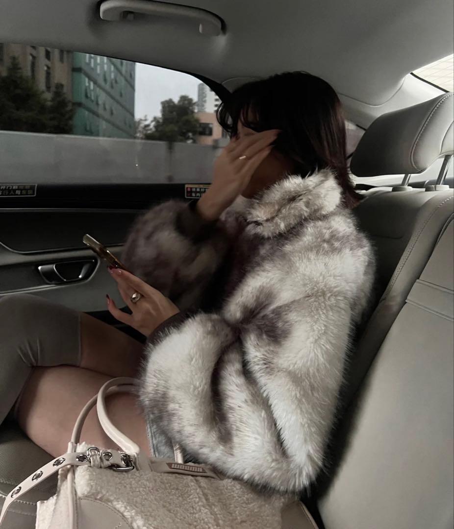 HTH バンビ柄 ファーコート 新品タグ付き