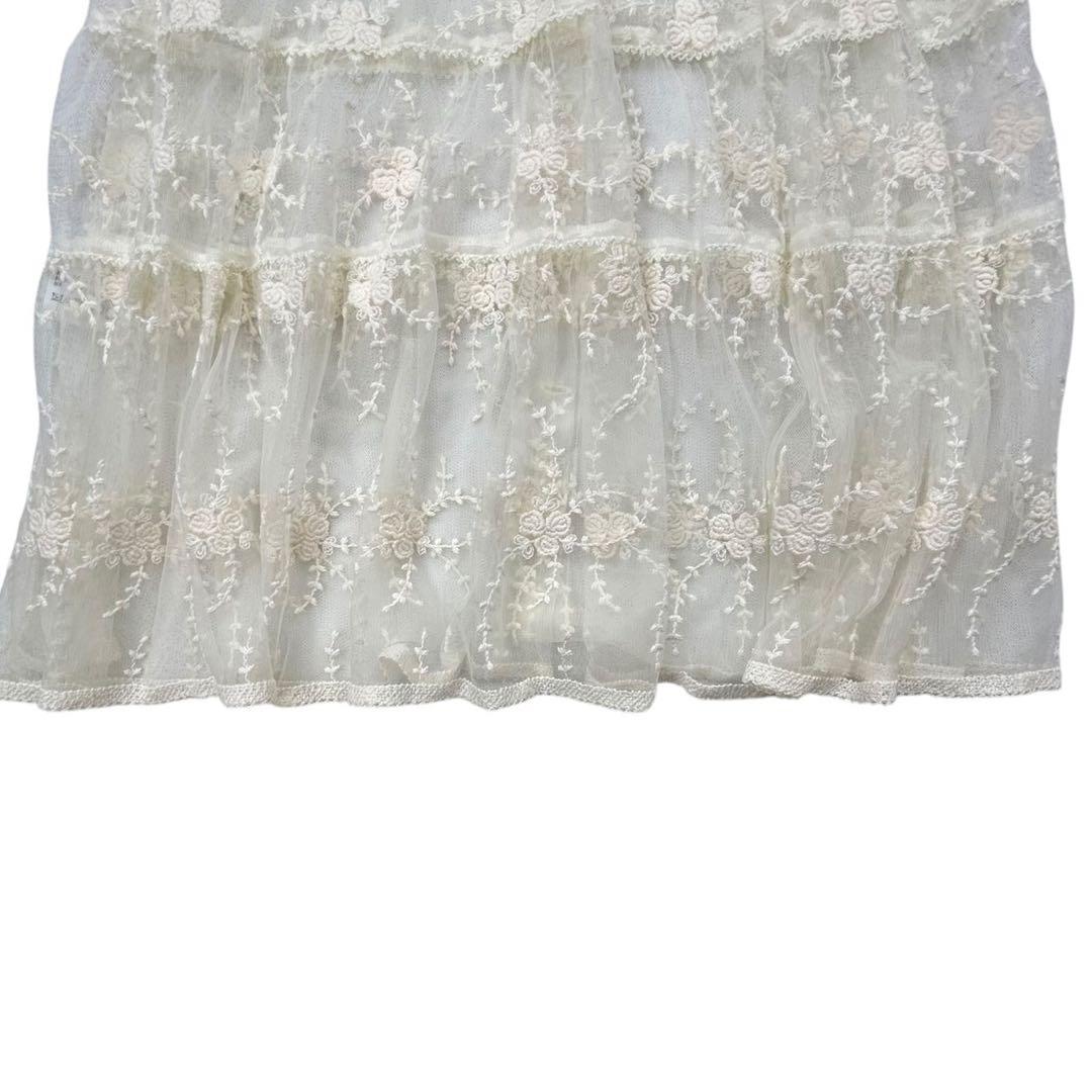 ピンクハウス PINKHOUSE チュールレースベスト チュニック 刺繍