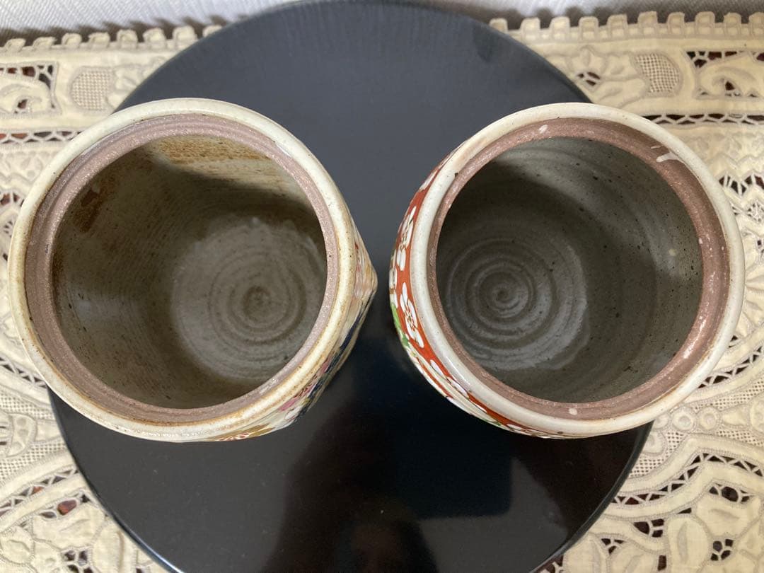 有田焼　香炉　濱田高滋作　目出鯛　紅白ペア　松竹梅　鯛に桜、花々