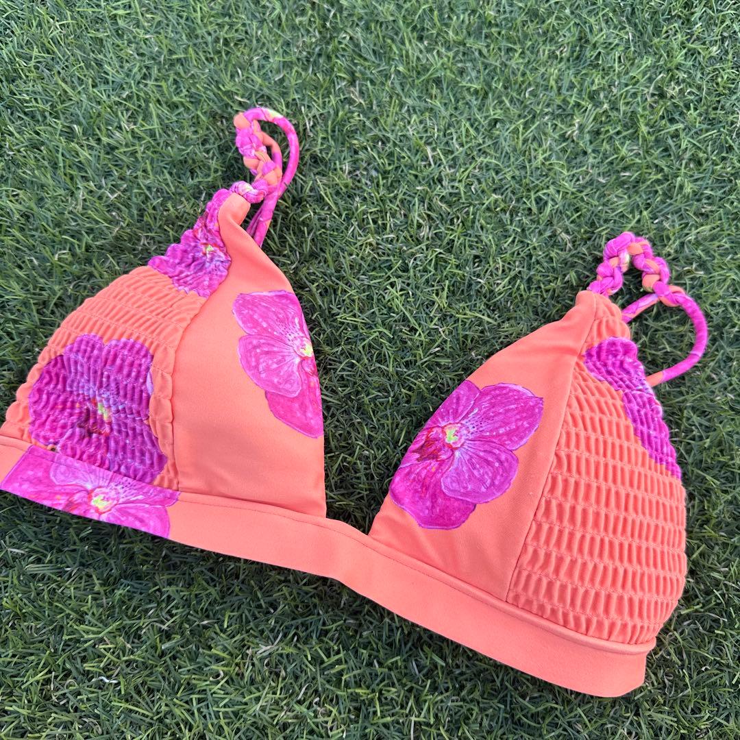 みーちゃんALEXIA STAM アリシアスタン花柄オレンジ水着 M上下