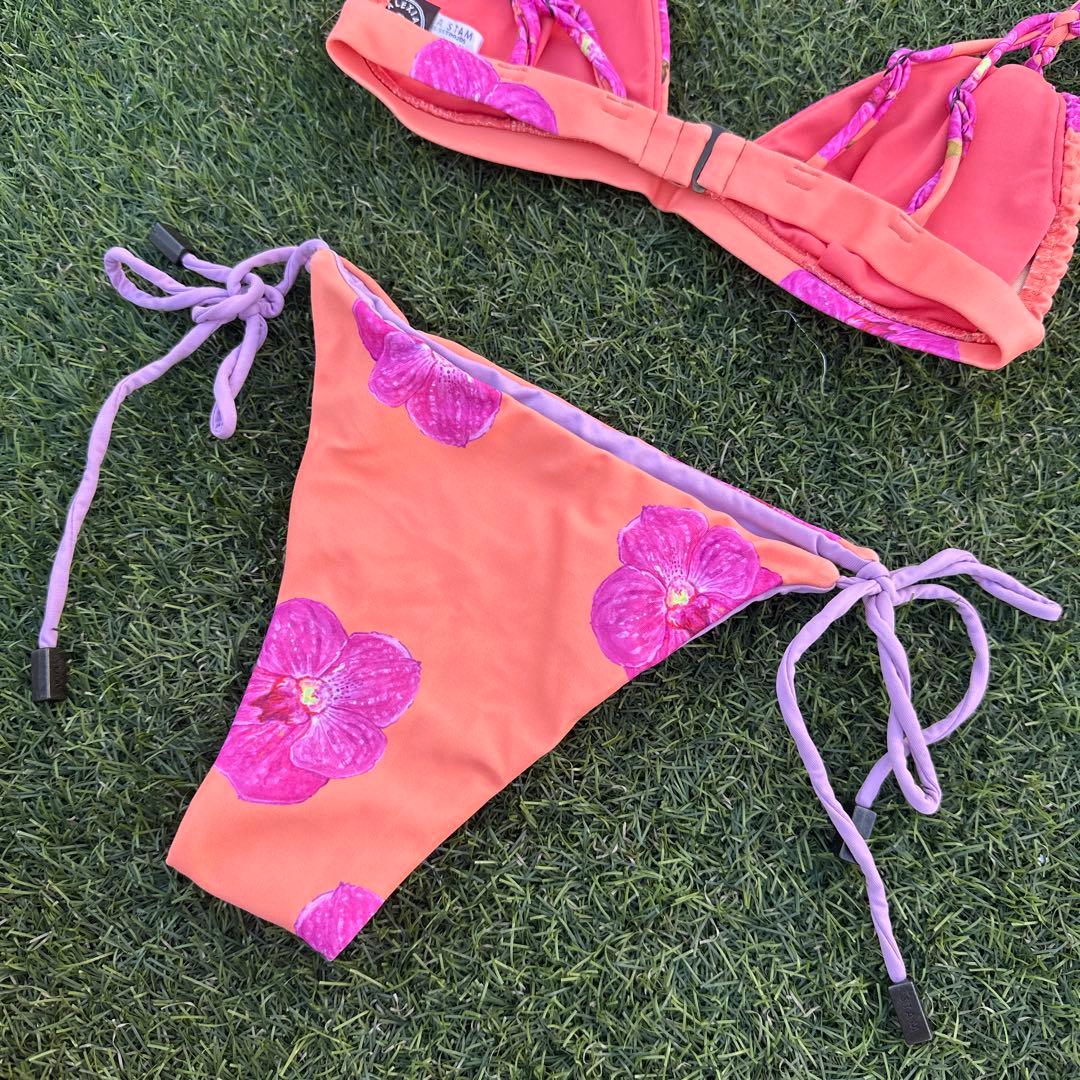 みーちゃんALEXIA STAM アリシアスタン花柄オレンジ水着 M上下